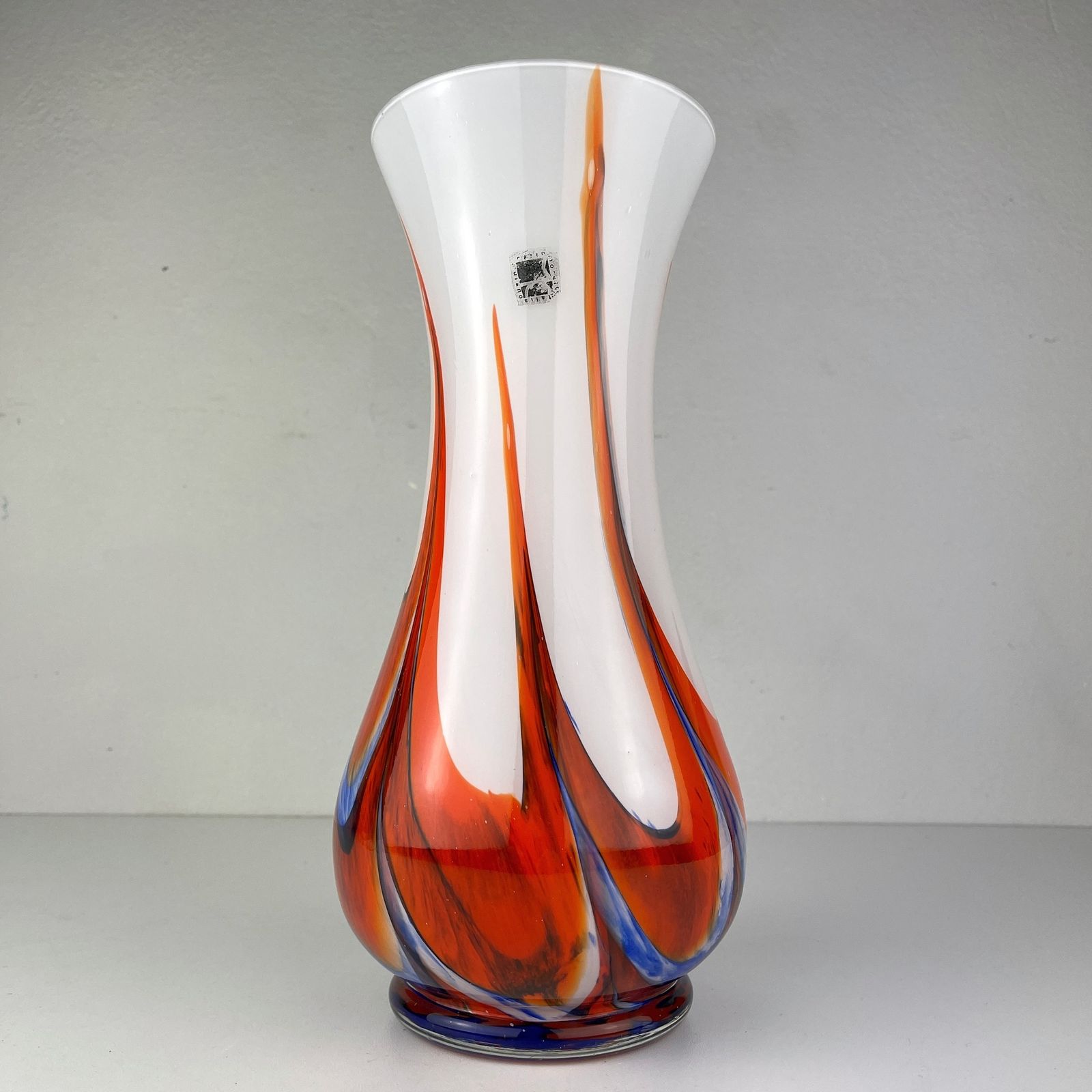 Murano Glass Hand Cut Vase By Carlo Moretti Italy 1970s photo vintage