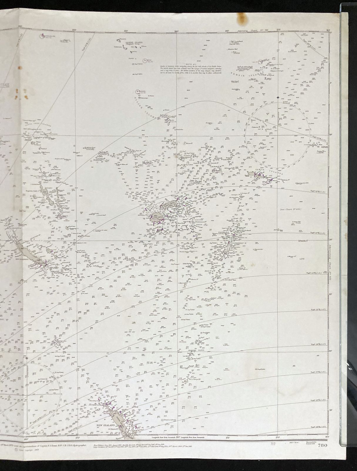 Nautical Chart South West Pacific Maritime Philippines Australia Admiralty 1969 photo for sale