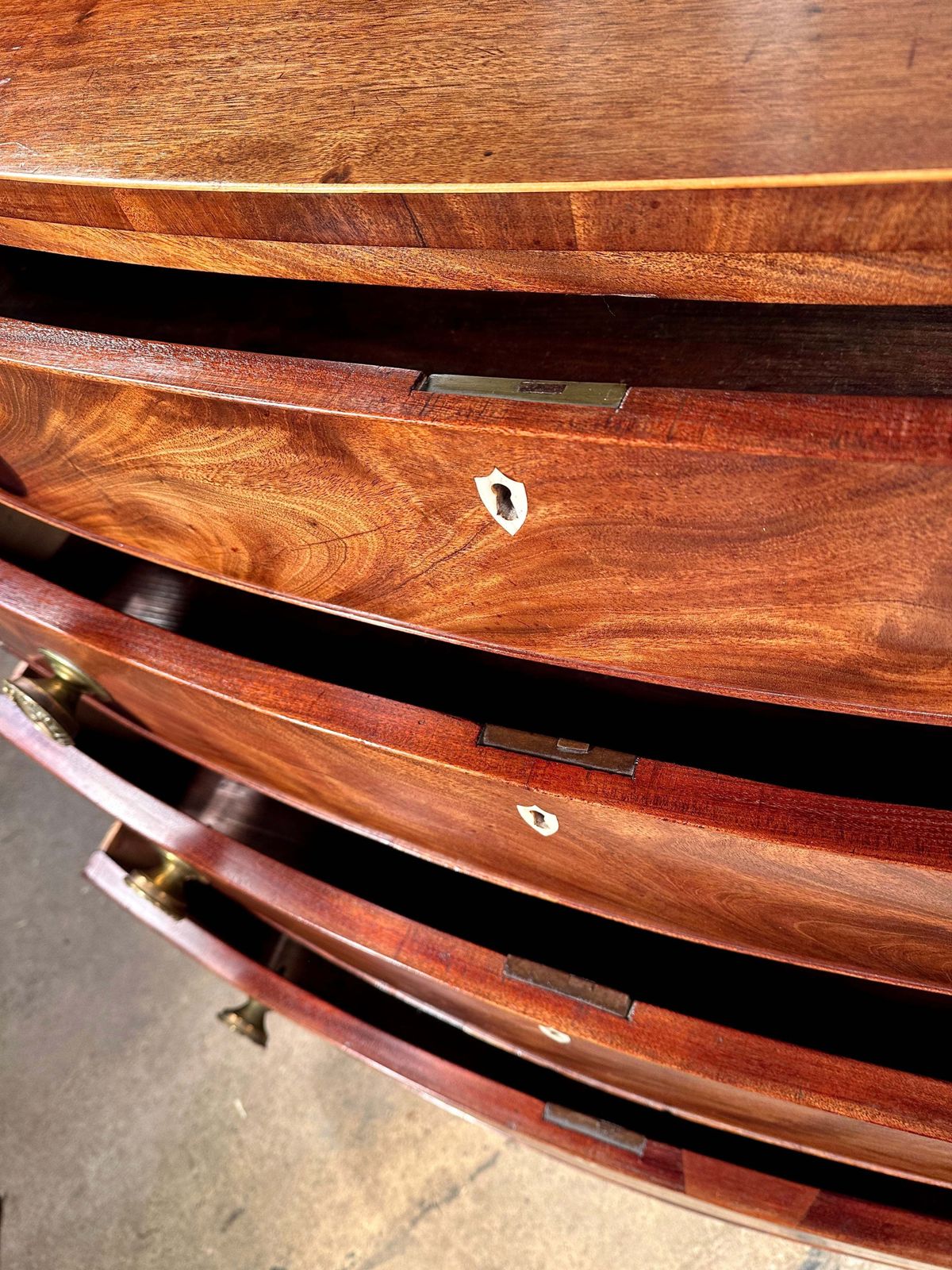 A Beautiful Regency Flame Mahogany Bow Front Chest Of Drawers Circa 1830 photo Furniture