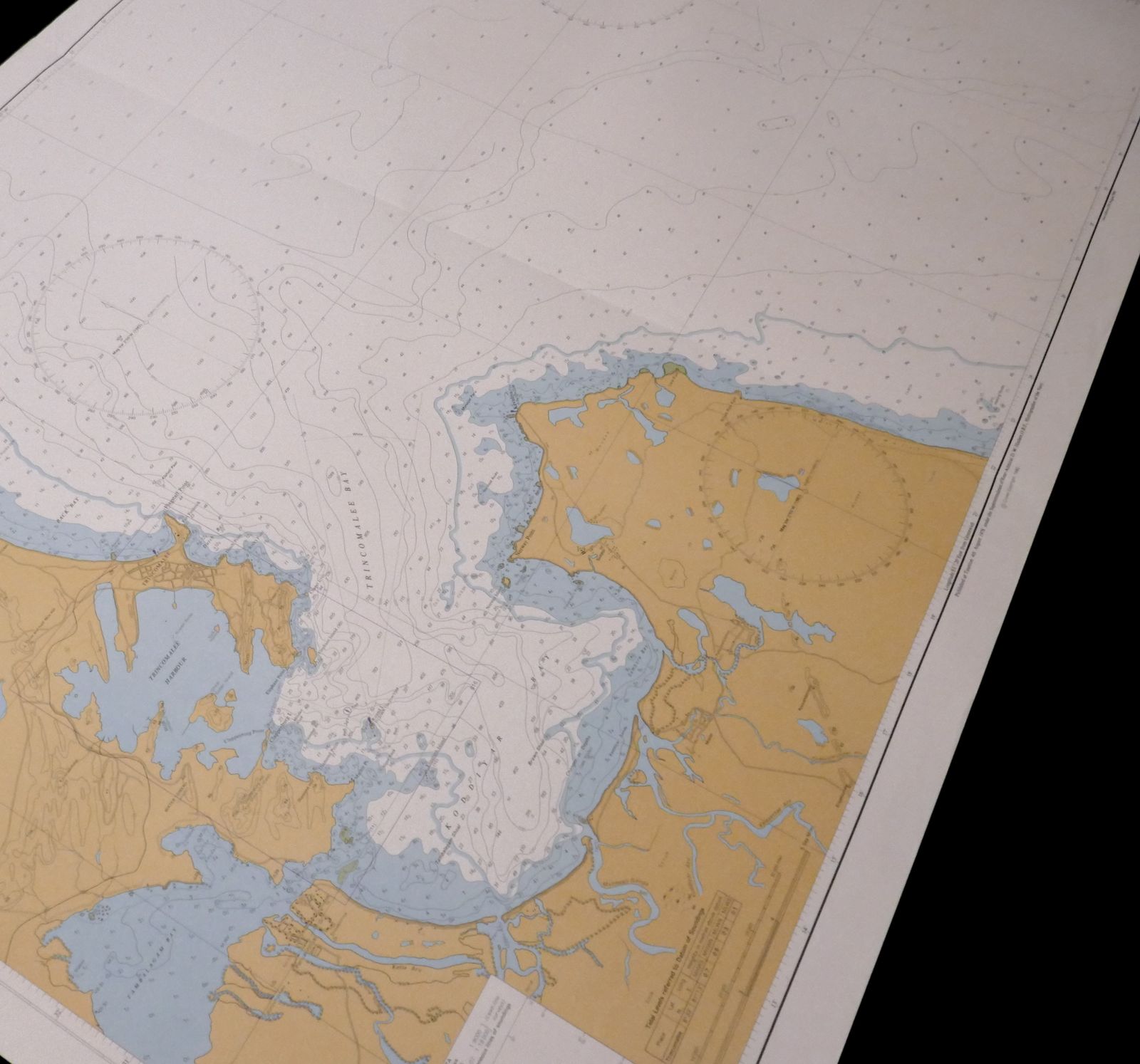 Nautical Chart Sri Lanka Approaches Trincalomee 1982 Admiralty photo Art