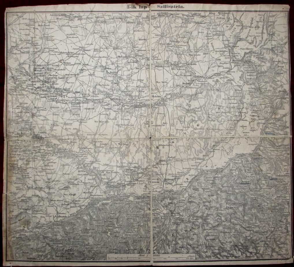 Old Rare Map Silistra Bulgaria Danube Topographic