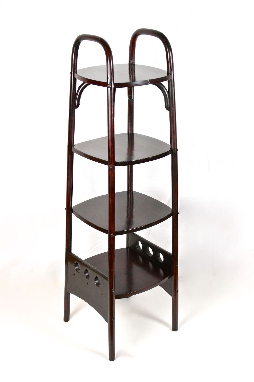 Art Nouveau Bentwood Etagere/ Pedestal/ Plant Stand By Thonet, At, Ca. 1906 photo Home Decor