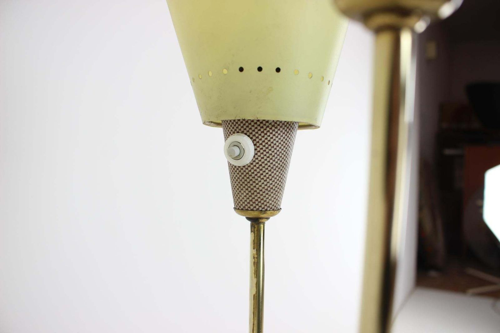 1960s Brass Floor Lamp Czechoslovakia photo 525.0