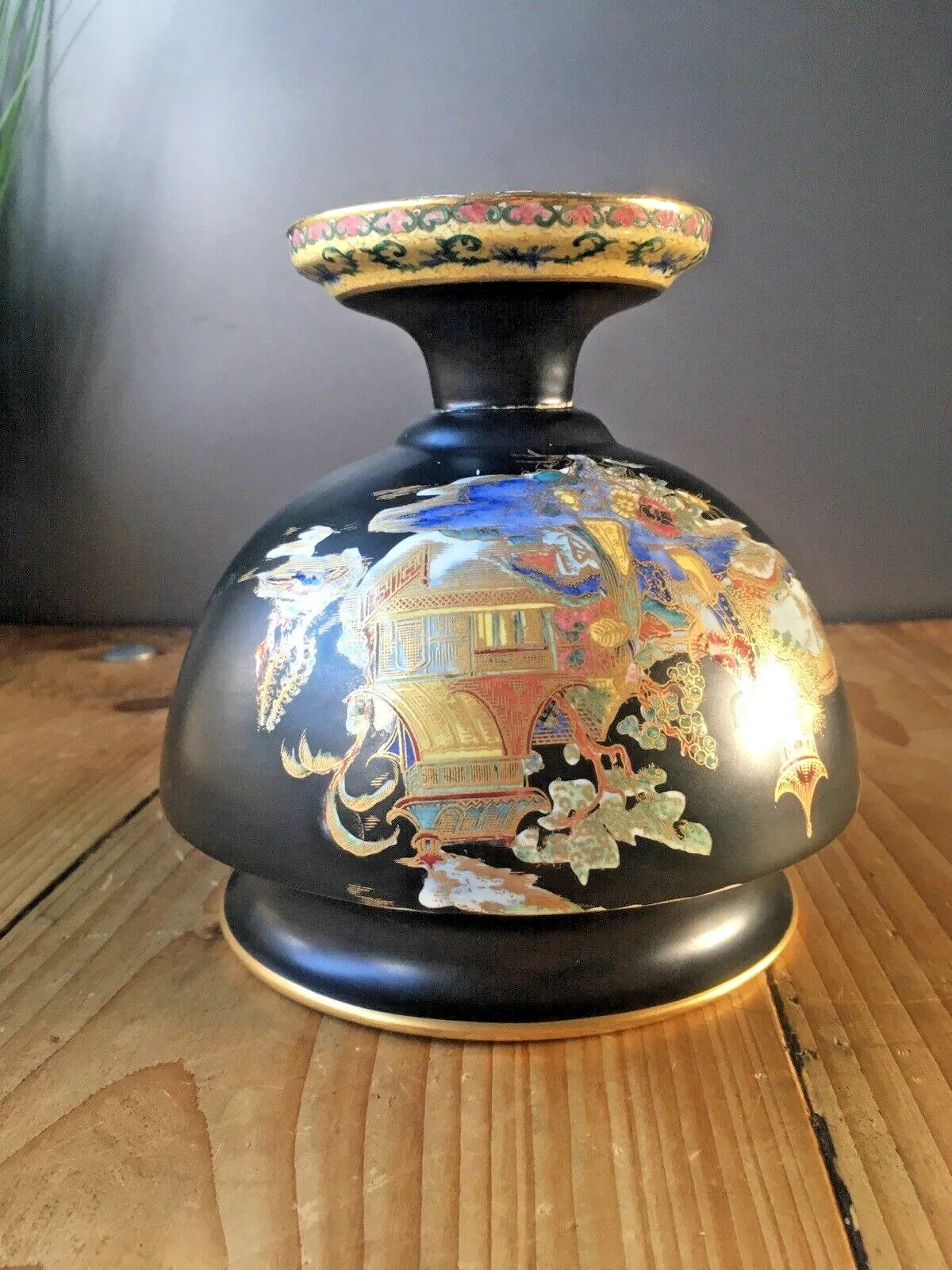 120.0 Antique W & R Carlton Ware Japonisme / Chinoiserie Geisha Girl Pedestal Urn Vase photo