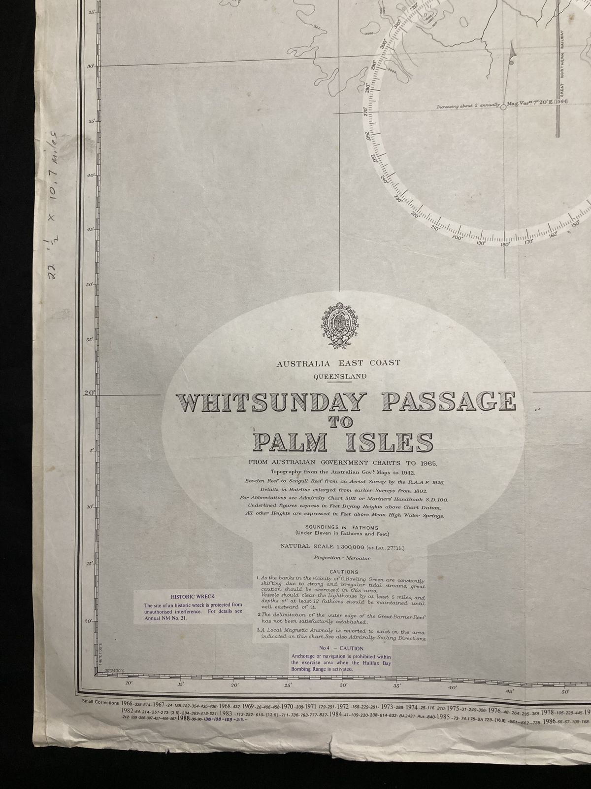Nautical Chart Whitsunday Passage To Palm Isles Australia Aus 348 Ran 1988 photo Art