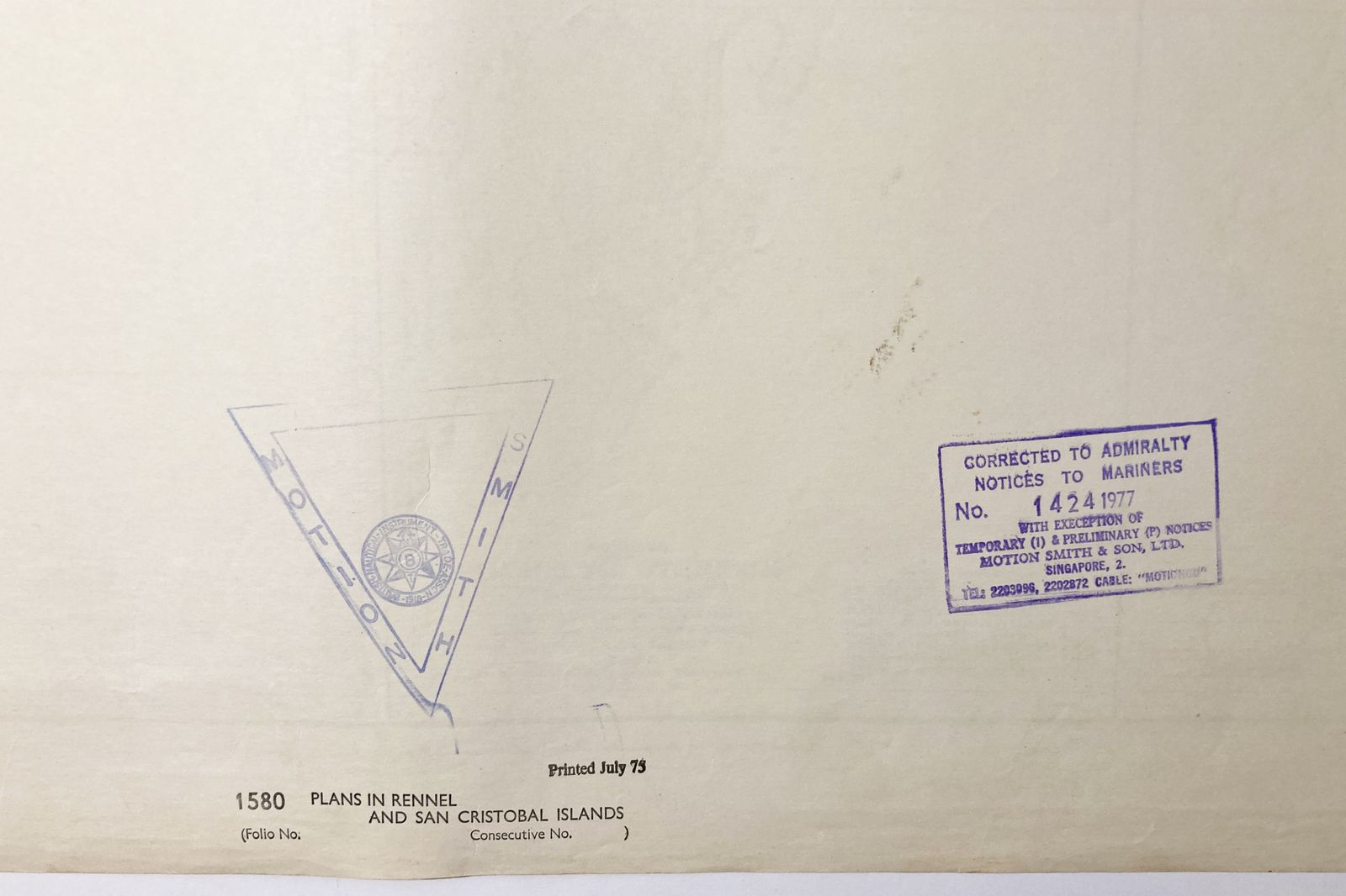 Nautical Chart Solomon Islands Plans San Cristobal Rennel South Pacific 1971 photo furniture