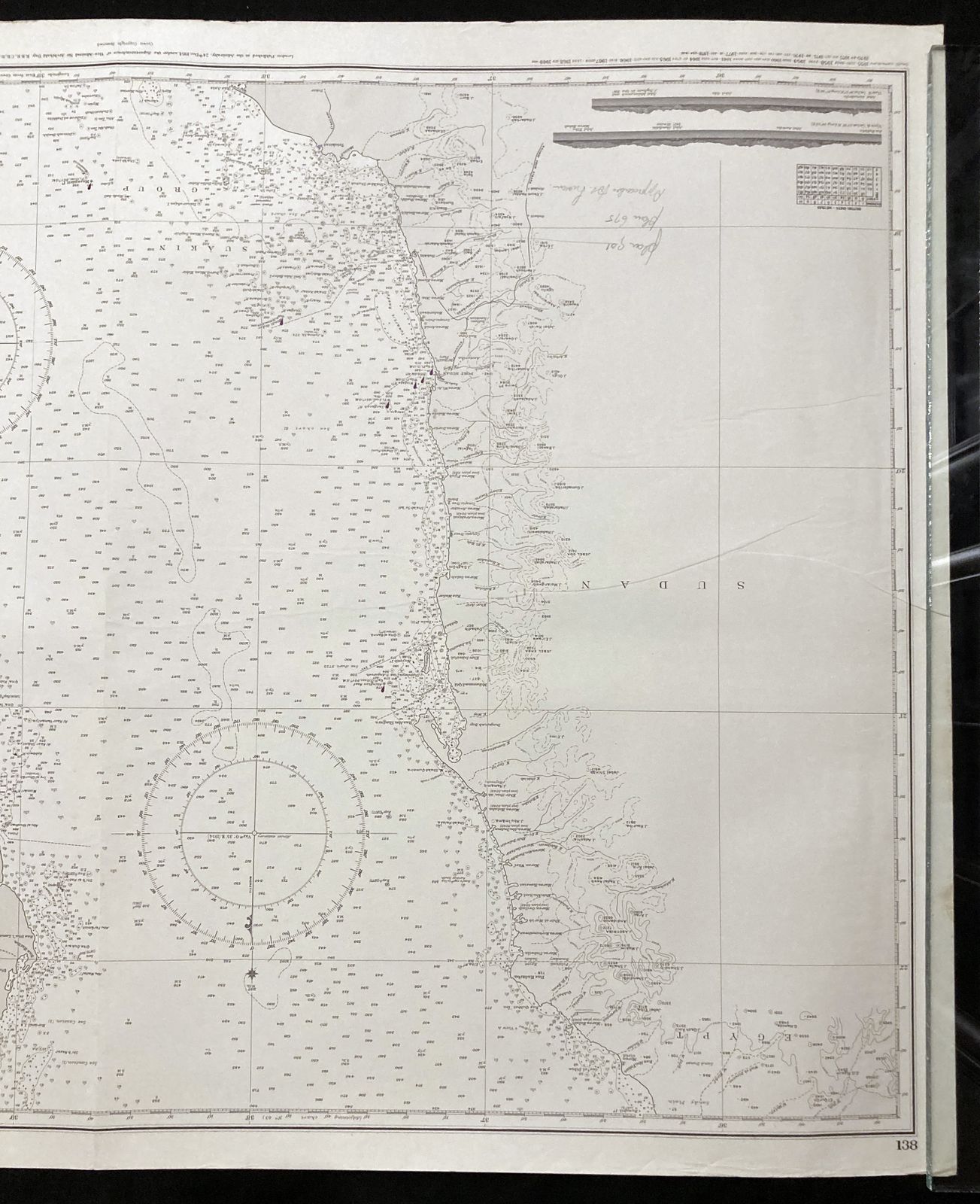 Nautical Chart Gezirat El Dibia Masamirit Islet Red Sea Admiralty 1954 photo for sale