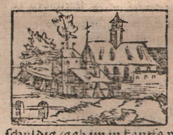 Munster Cosmographia Arles Avignon Woodcut Veduta Antique Print Arle Auenion photo for sale