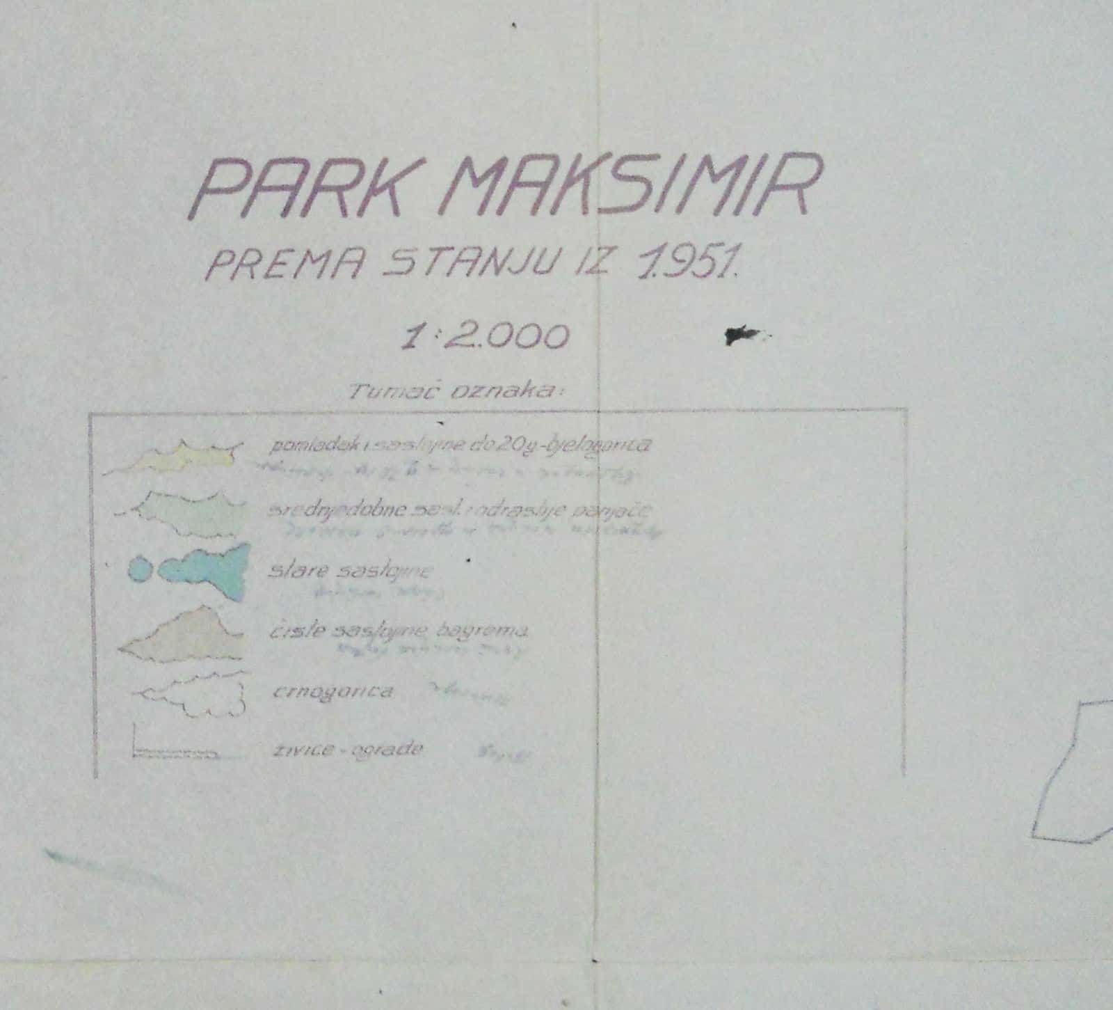 Giant Maksimir Park Map Zagreb Colored Croatia Detailed Plants Plan photo furniture