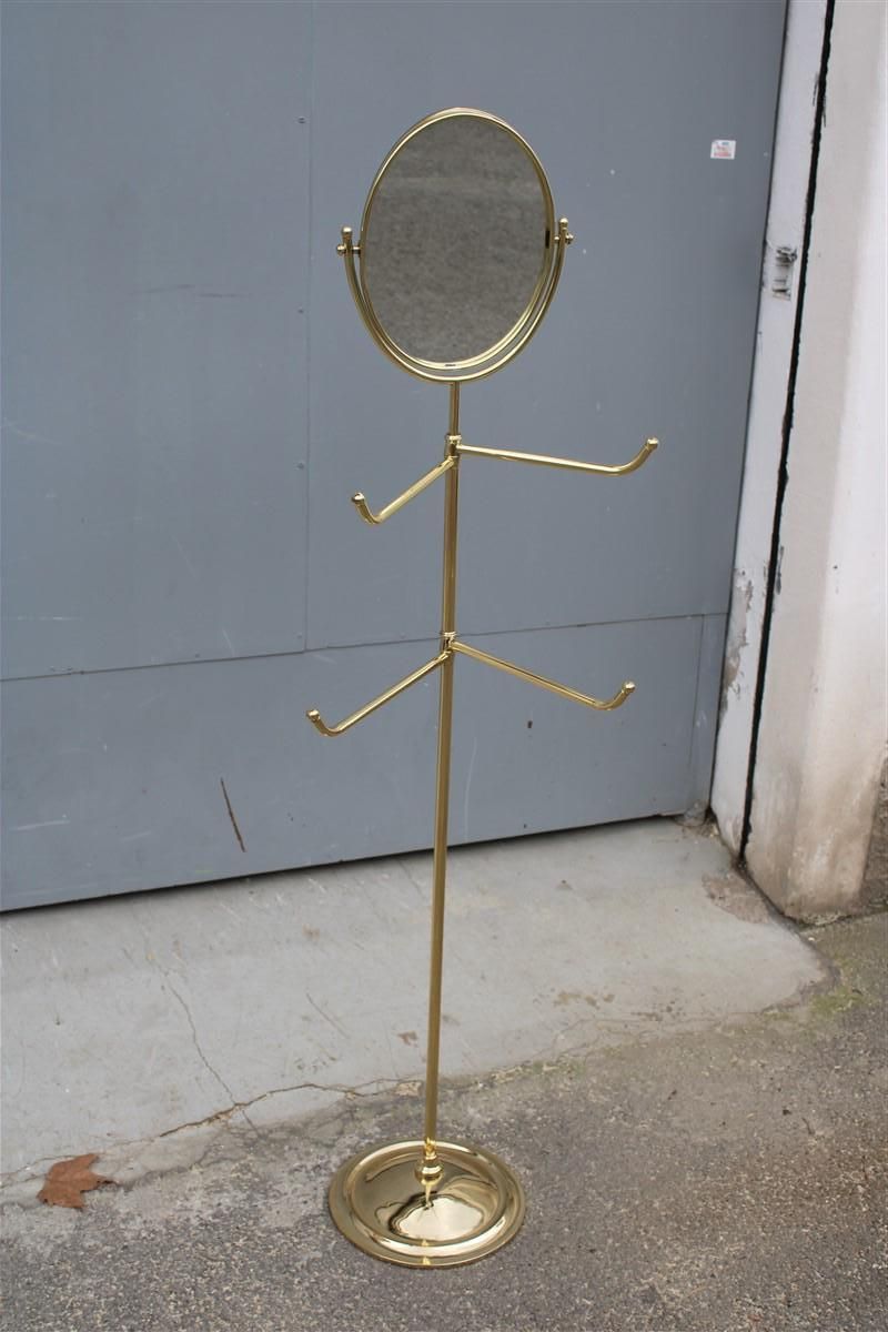 photo furniture Bedroom Clothes Hanger With Mirror Italy Mid Century Modern Gold