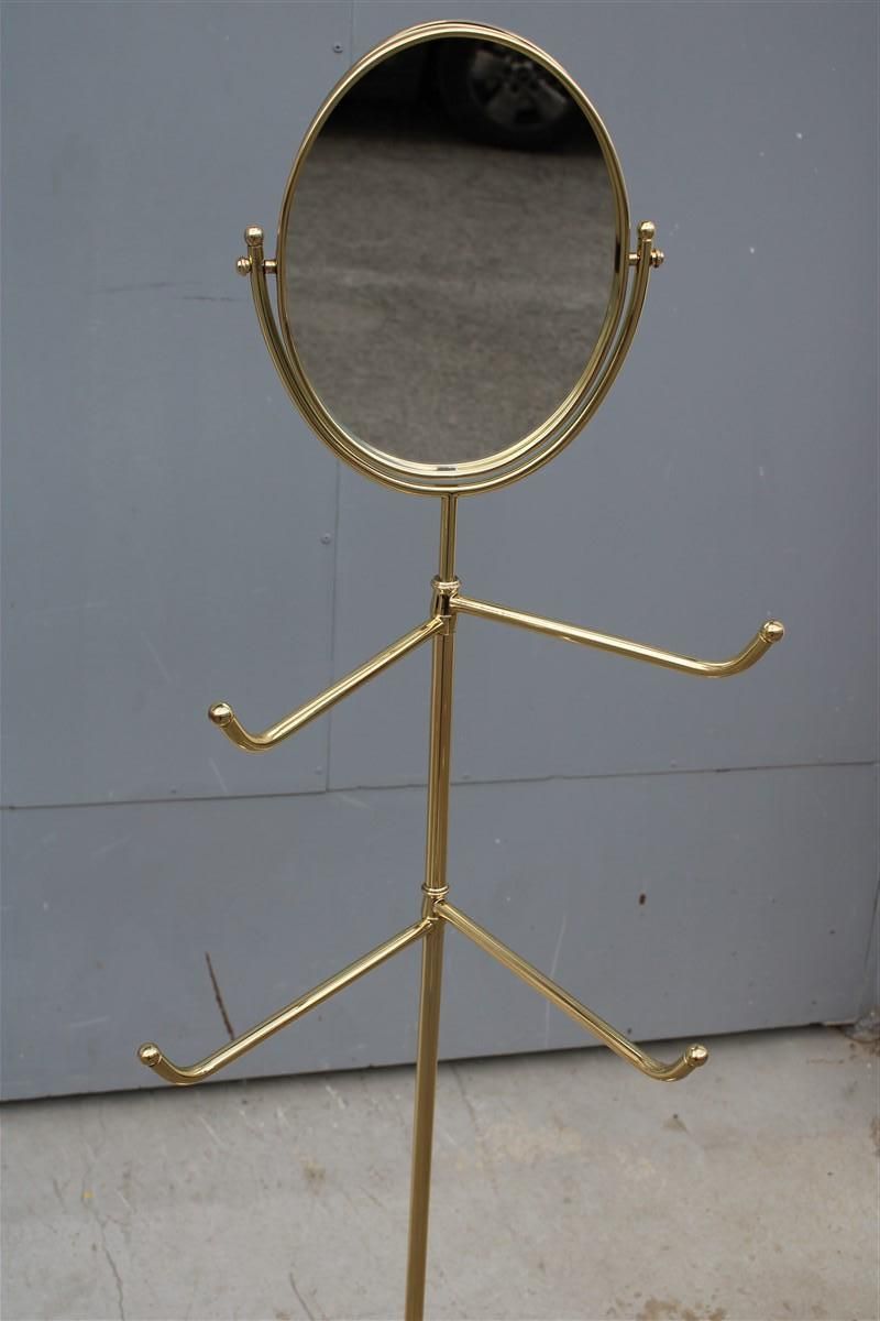 photo for sale Bedroom Clothes Hanger With Mirror Italy Mid Century Modern Gold