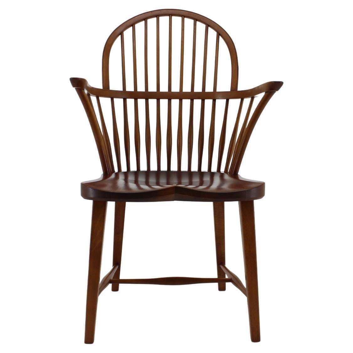 1940s Fritz Henningsen Windsor Oak Chair Model Ch 18 A Denmark