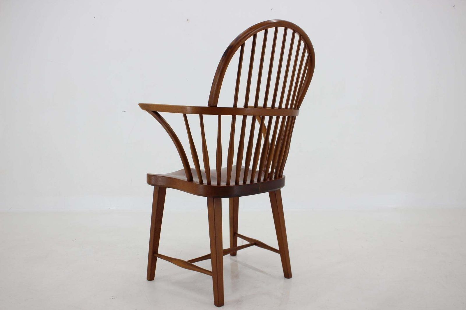 1940s Fritz Henningsen Windsor Oak Chair Model Ch 18 A Denmark photo vintage