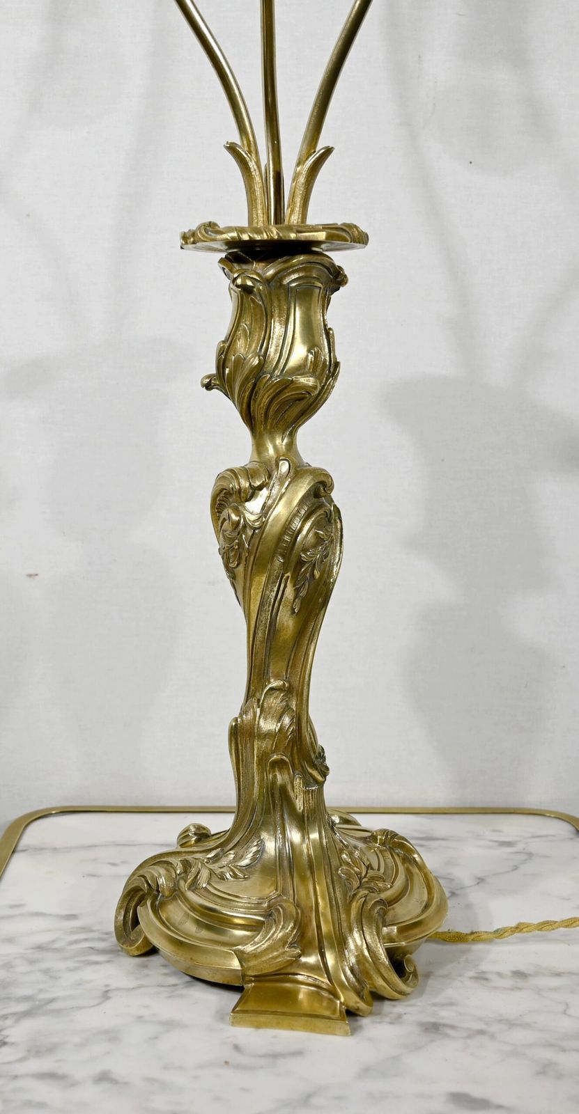 Art Nouveau Lamp In Gilt Bronze, 19th Century photo Lighting