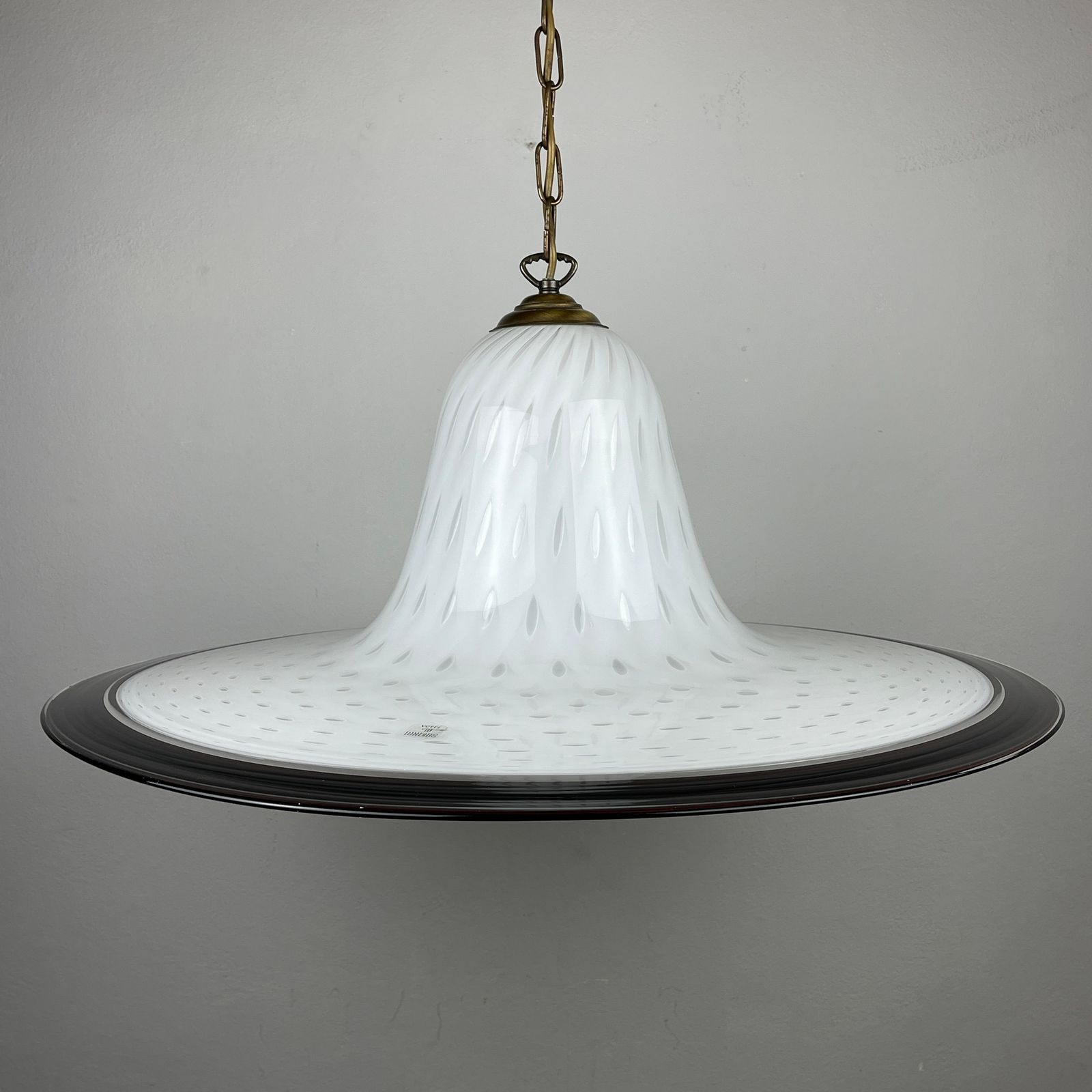 Vintage Murano Glass Pendant Lamp Vetri Murano 025 Italy 1970s photo for sale
