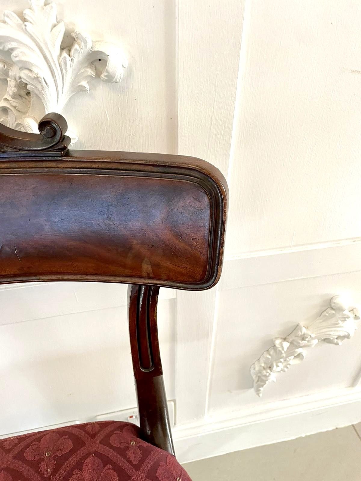 Fine Set Of 6 Antique 19th Century Quality Mahogany Library Chairs By Gillows photo vinterior
