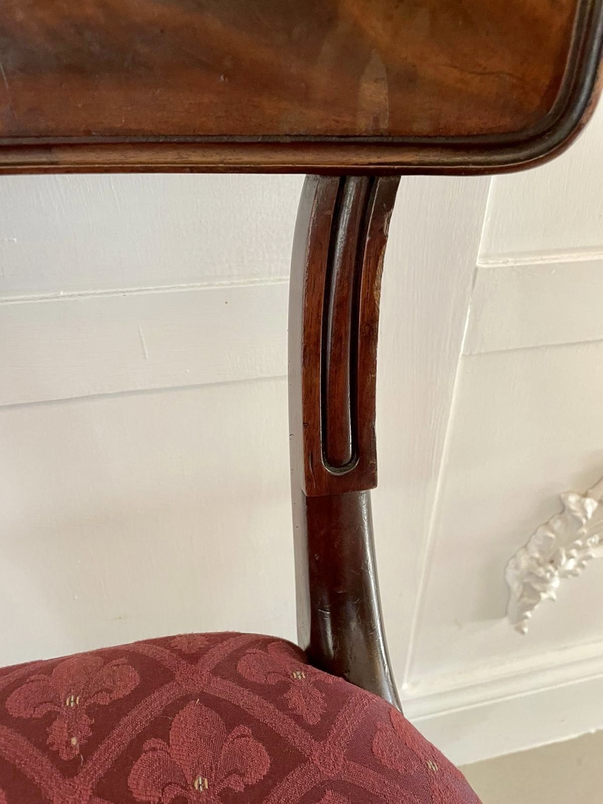 Fine Set Of 6 Antique 19th Century Quality Mahogany Library Chairs By Gillows photo buy