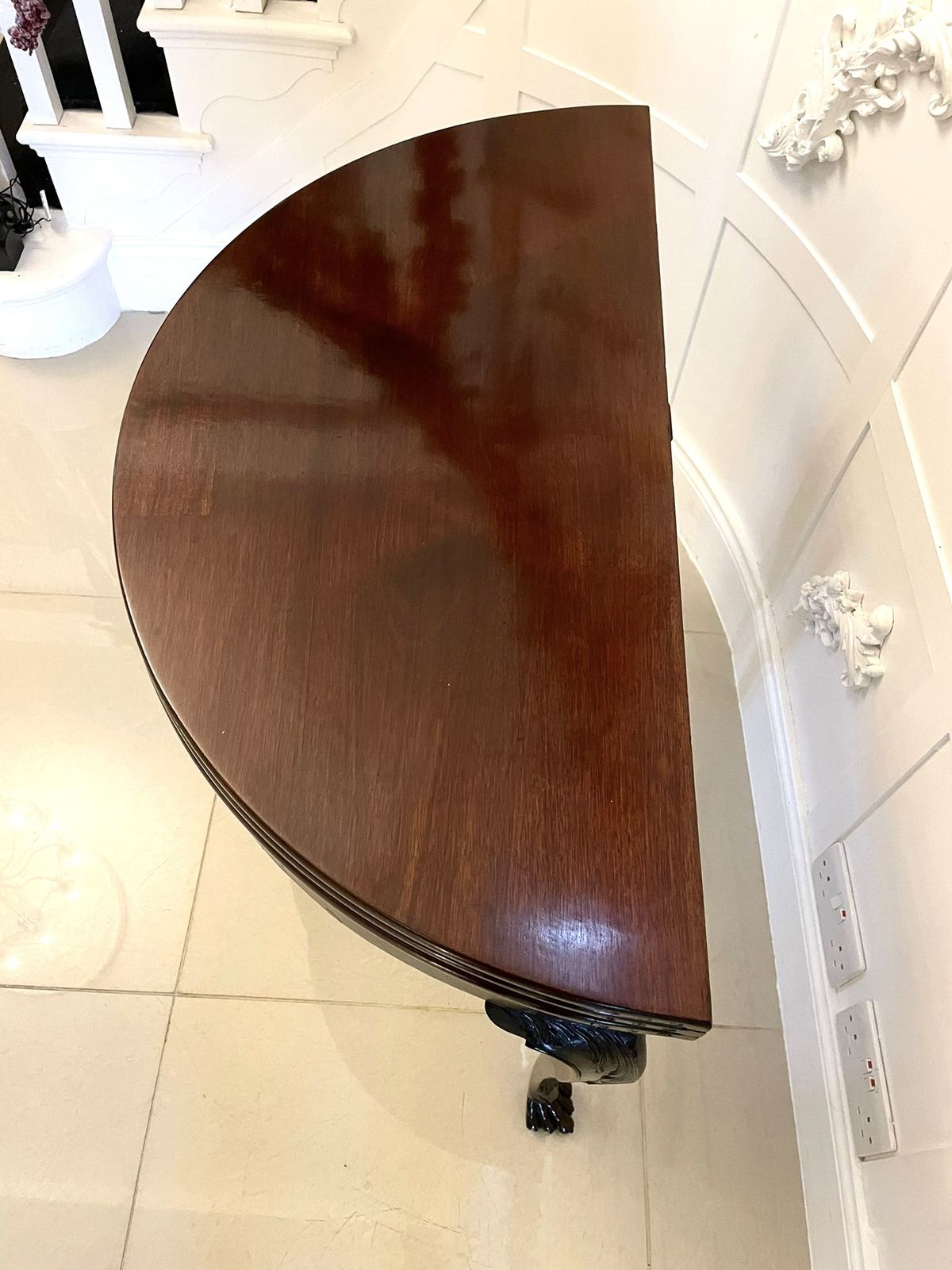 photo for sale Unusual 18th Century Antique Quality Mahogany Irish Triple Top Card Table