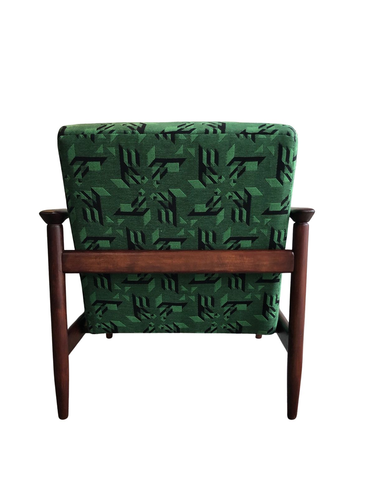 photo furniture Green Jacquard Gfm 142 Armchairs By Edmund Homa, 1960s, Set Of 2