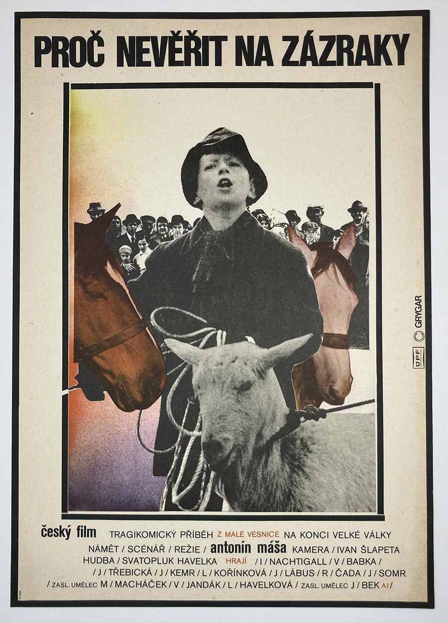 Original Film Poster, Why Not Believe In Miracles?, Milan Grygar, 1977, Genuine Czech Vintage Print