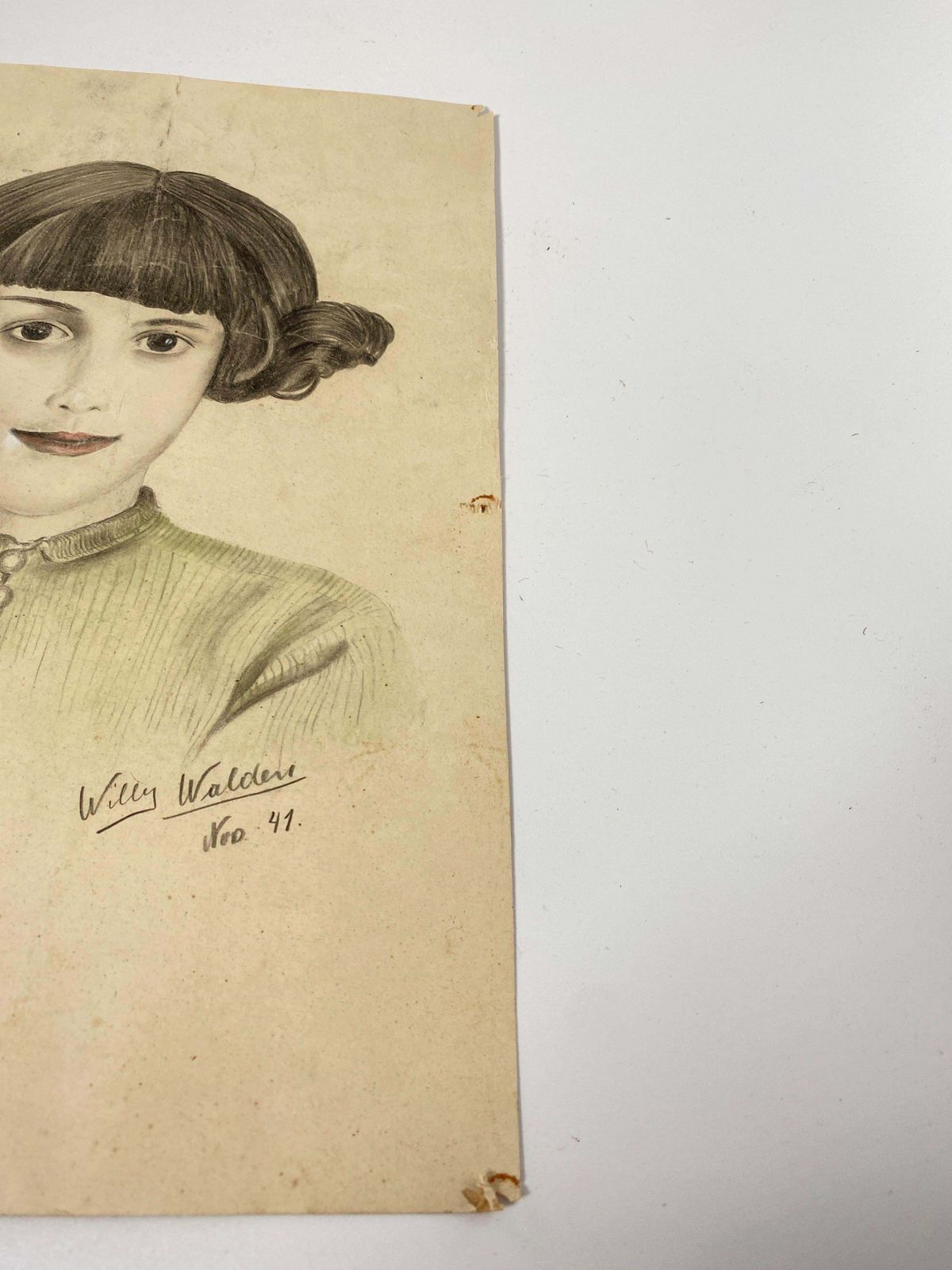 Drawing Original, Of A Young Girl, England 19th Century photo 285.0