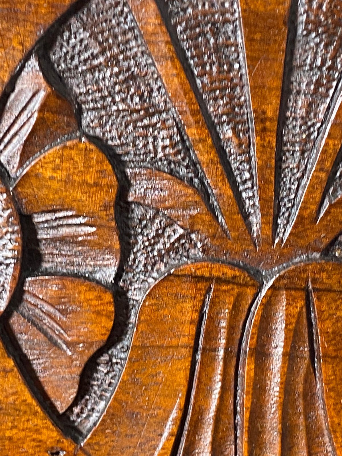 684.0 Art Nouveau Wood Wall Mirror With Facet Cut, Austria, Circa 1900 photo