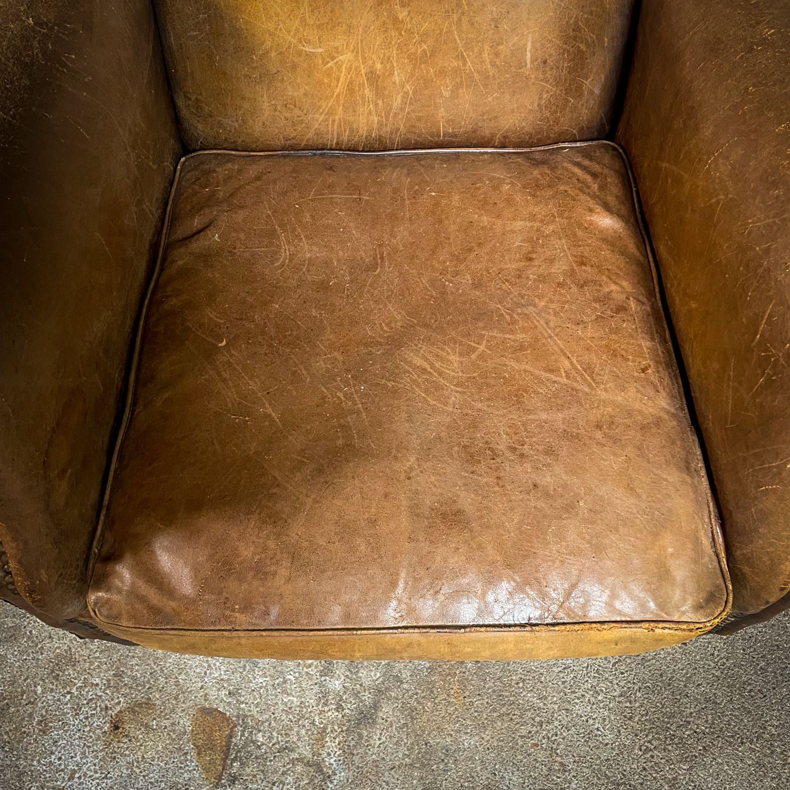 Vintage Sheepskin Wingback Armchair photo 807.04