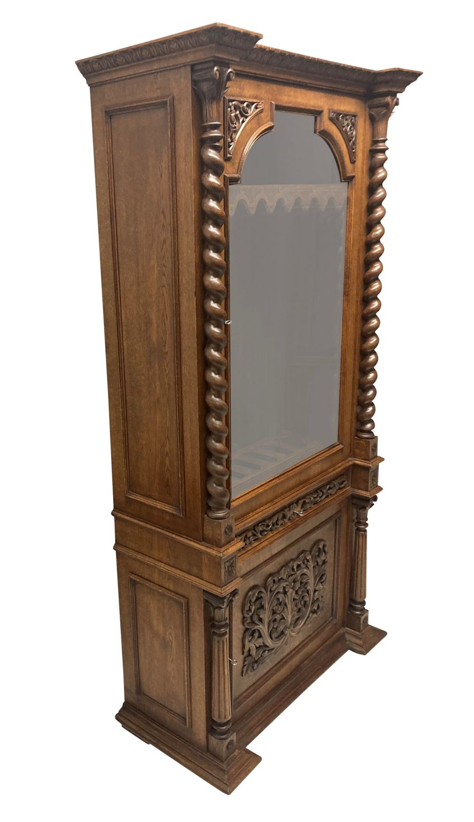 Furniture An English XIX Century Gun Cabinet In The Romanesque Manner photo