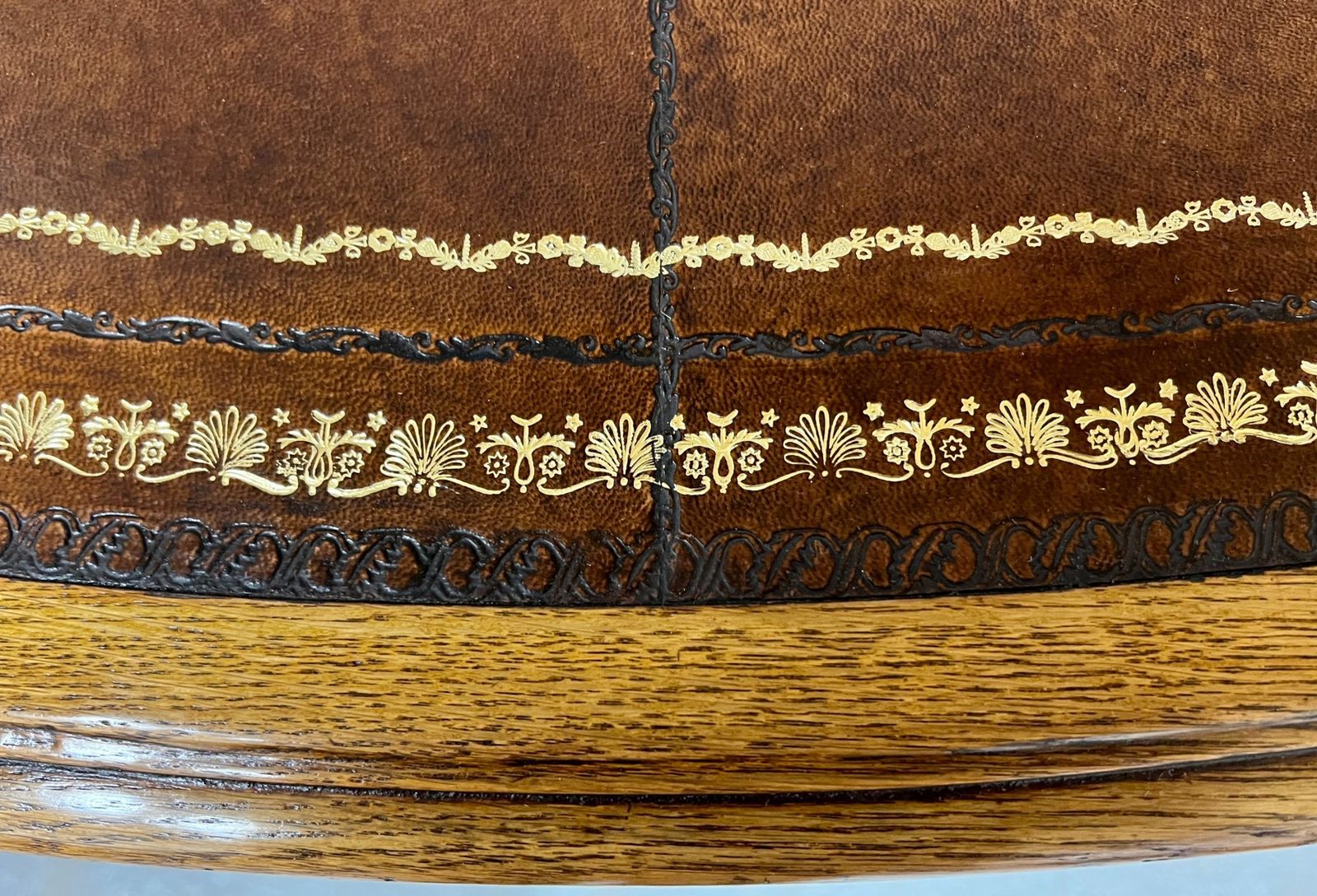 Unusual Oval Victorian Oak Drum Table photo buy