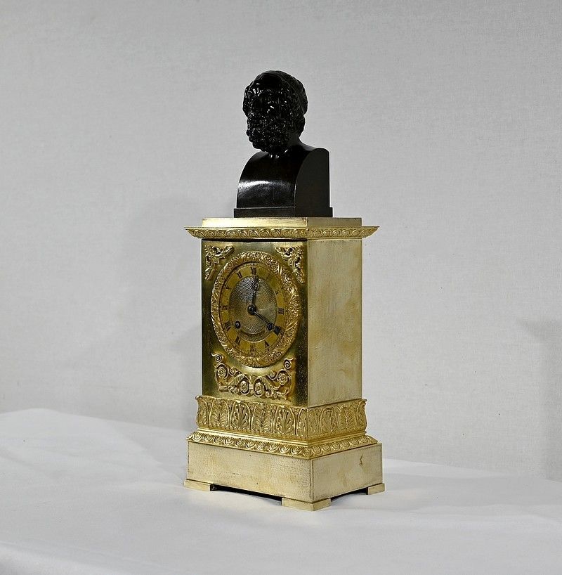 Clock In Gilt Bronze, Stamped A. Destape   Early 19th Century photo for sale