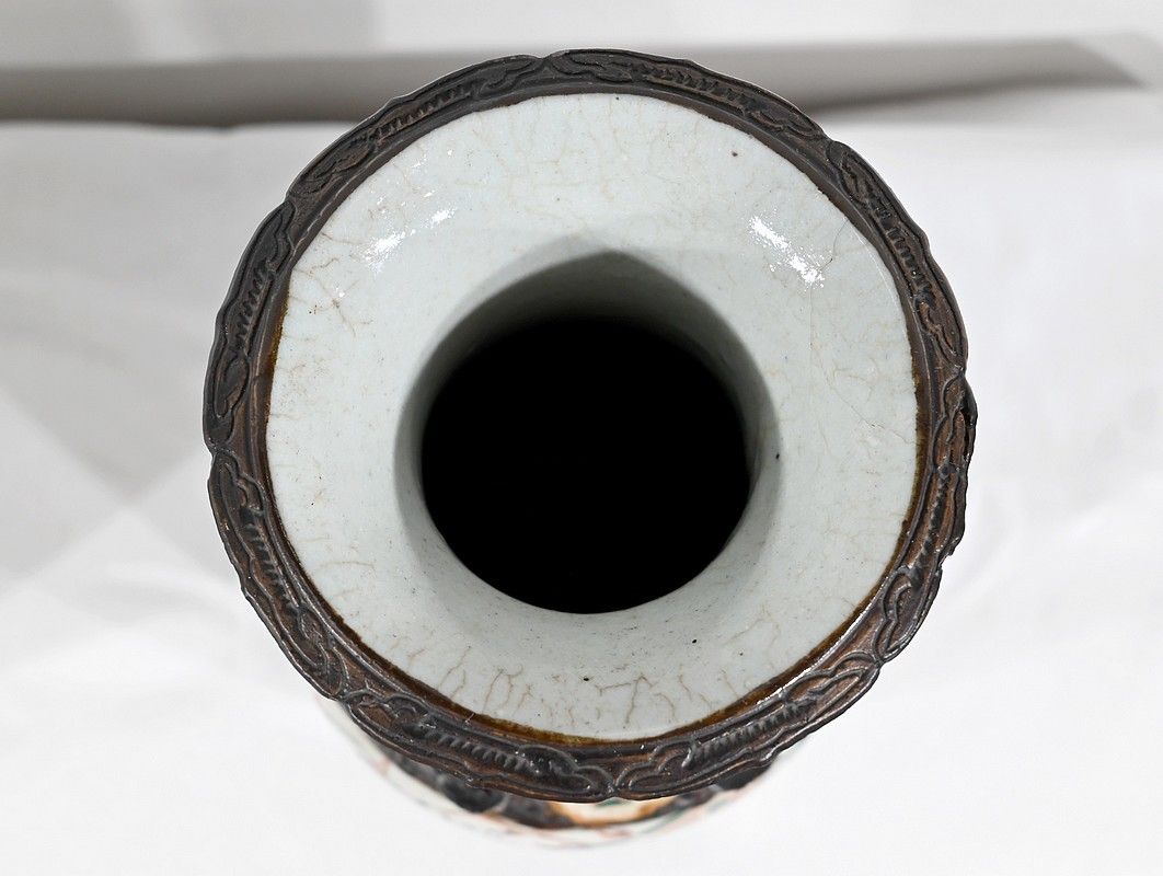 Home Decor Pair Of Nanjing Porcelain Vases, China   Late 19th Century photo