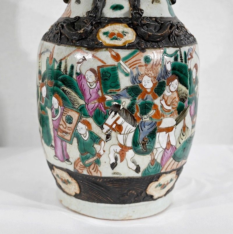photo buy Pair Of Nanjing Porcelain Vases, China   Late 19th Century