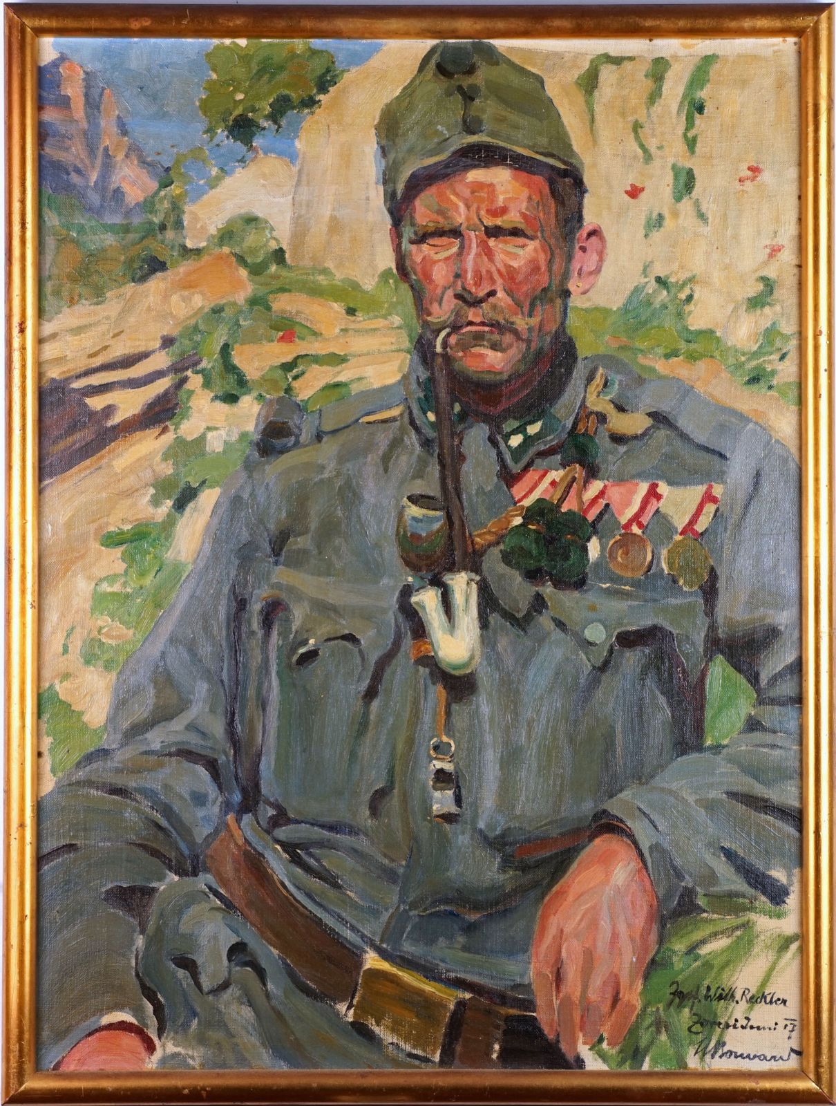 Hugo Von Bouvard, Portrait Of Wilhelm Reckler 1917 photo furniture