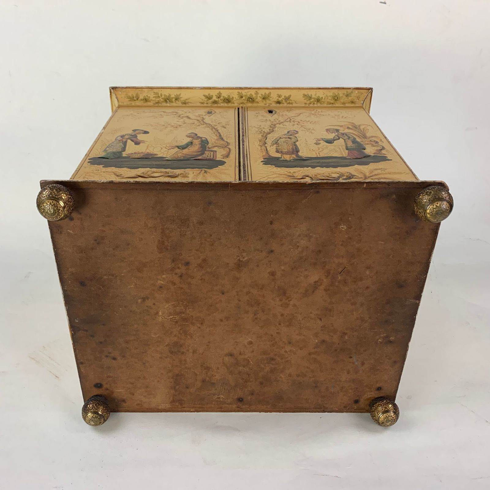 photo for sale Early 19th Century Yellow Japanned Workbox