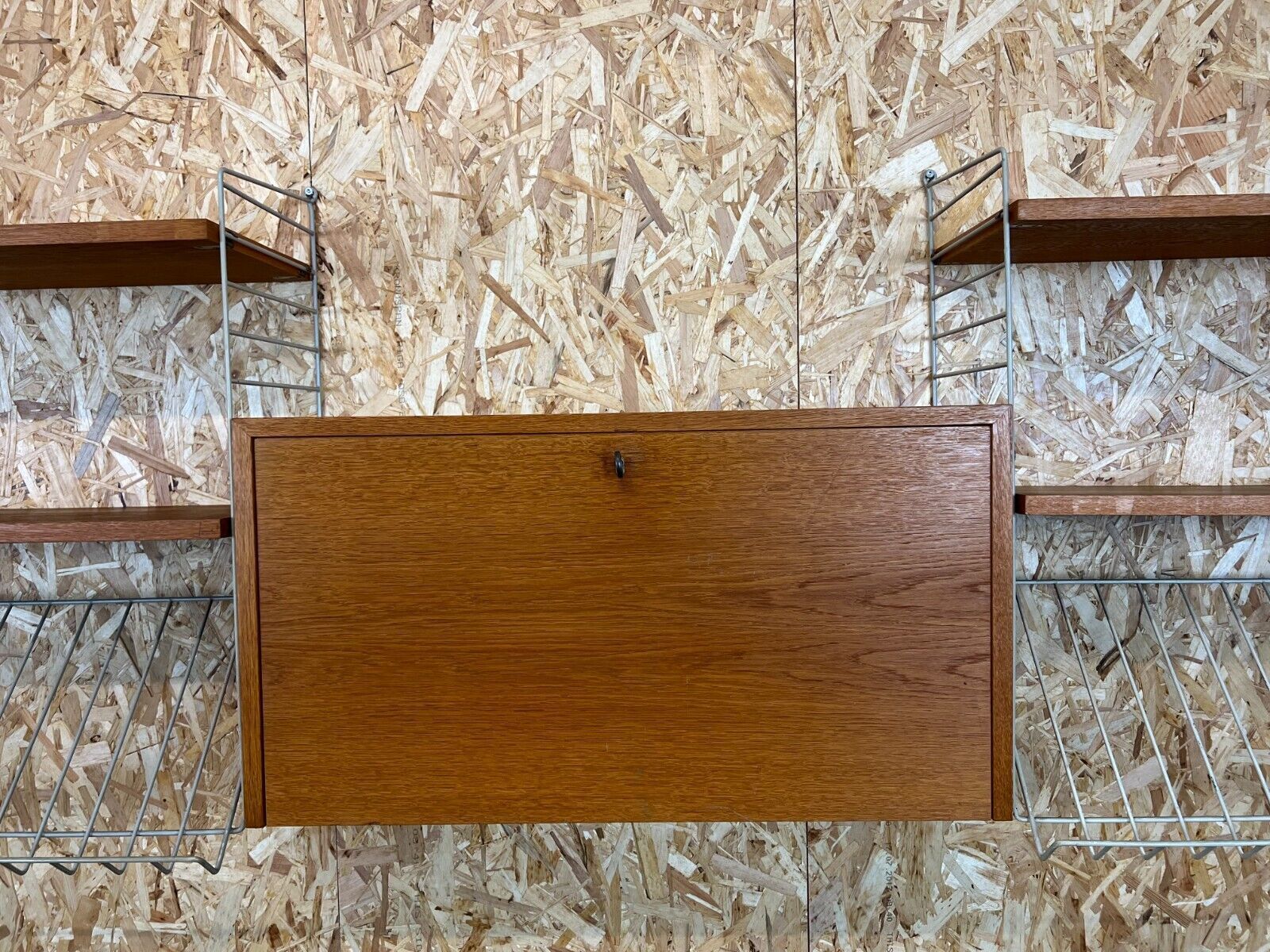 60's 70's Oak String Shelf Module By Kajsa And Nils Nisse Strinning Sweden photo vinterior
