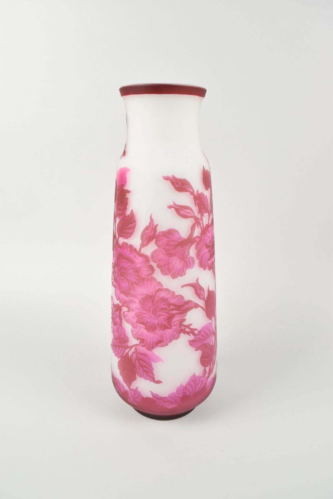 After Emilie Galle   Pink & White Glass Vase photo furniture