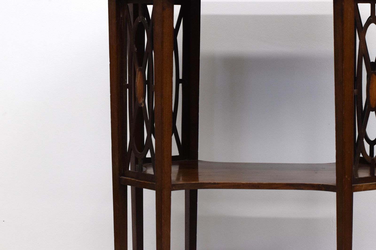 Edwardian Inlaid Mahogany Sheraton Revival Occasional Table photo vintage