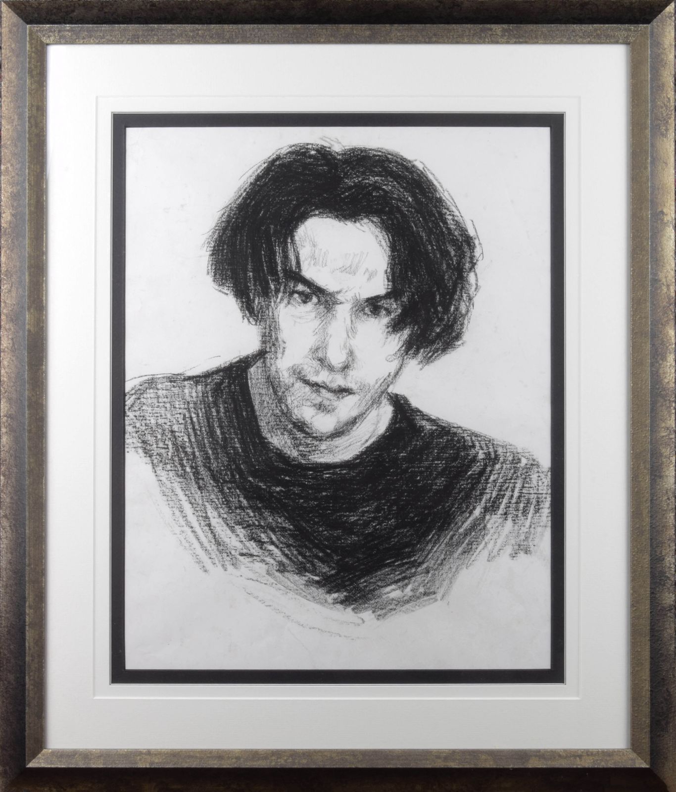 Original Pastel On Paper   Male Portrait   Keanu Reeves   Professionally Framed