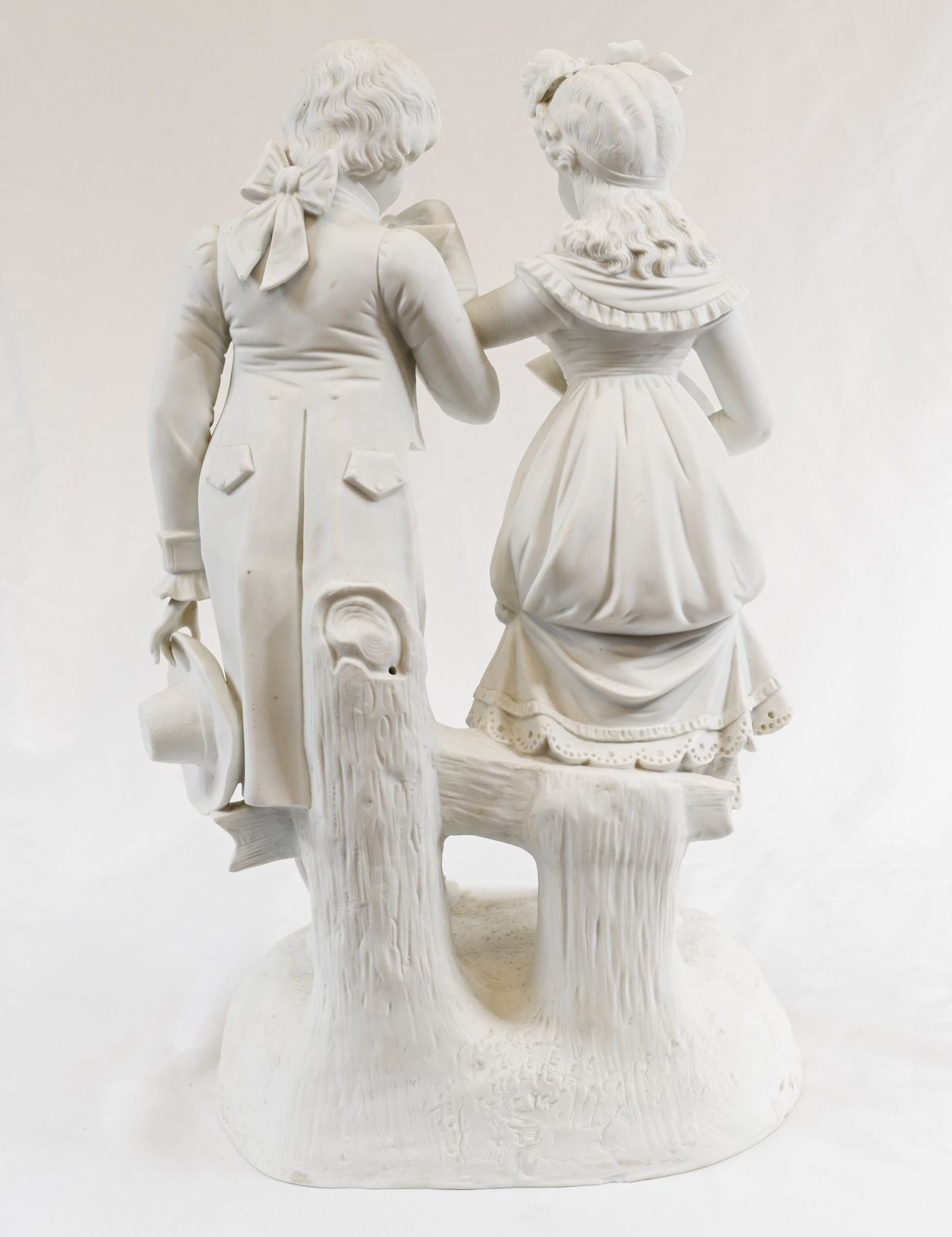 Parian Biscuit Ware Statue Lovers French Parian Antique photo vintage