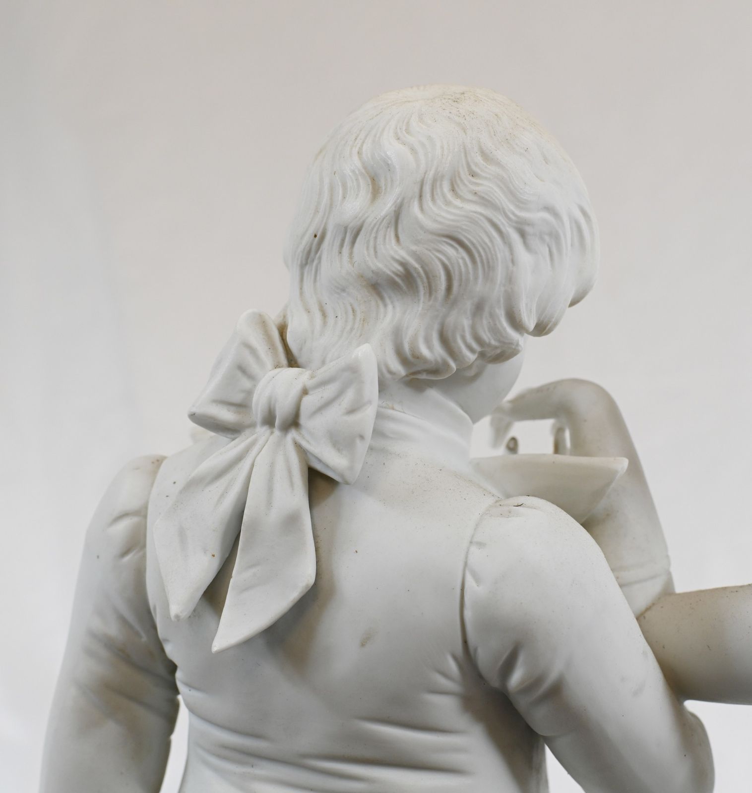 Art Parian Biscuit Ware Statue Lovers French Parian Antique photo