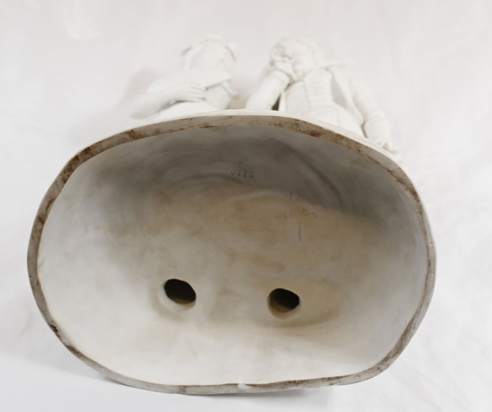 950.0 Parian Biscuit Ware Statue Lovers French Parian Antique photo