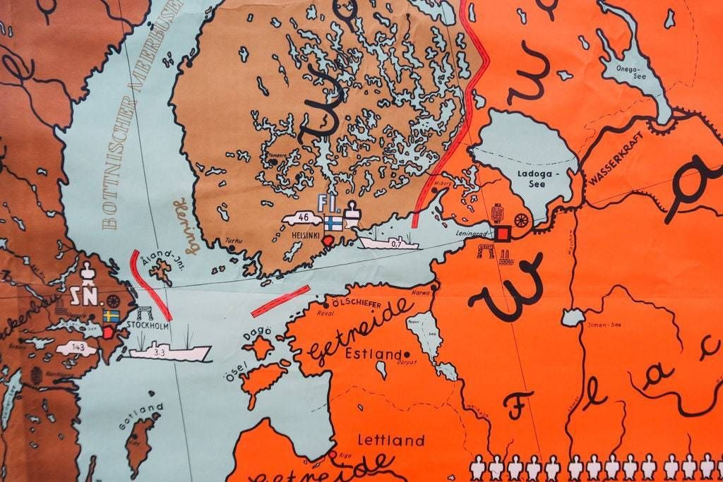 Original Huge Large Vintage Mid Century German Educational School Wall Chart Europe European Continent DR Jensen Map Beautiful photo 378.0