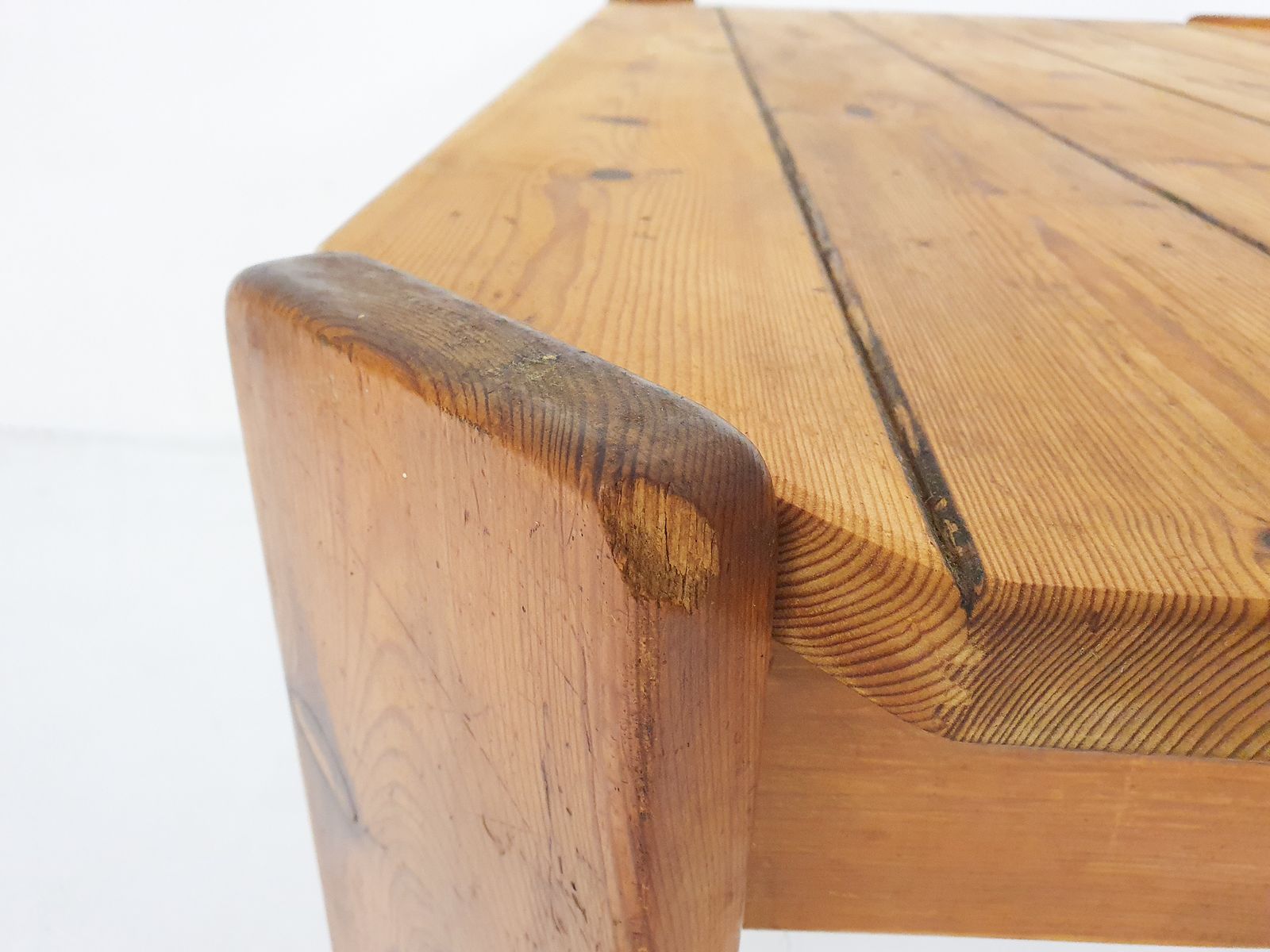 Pinewood Dining Table Attrb. To Ate Van Apeldoorn, The Netherlands 1970's photo vintage