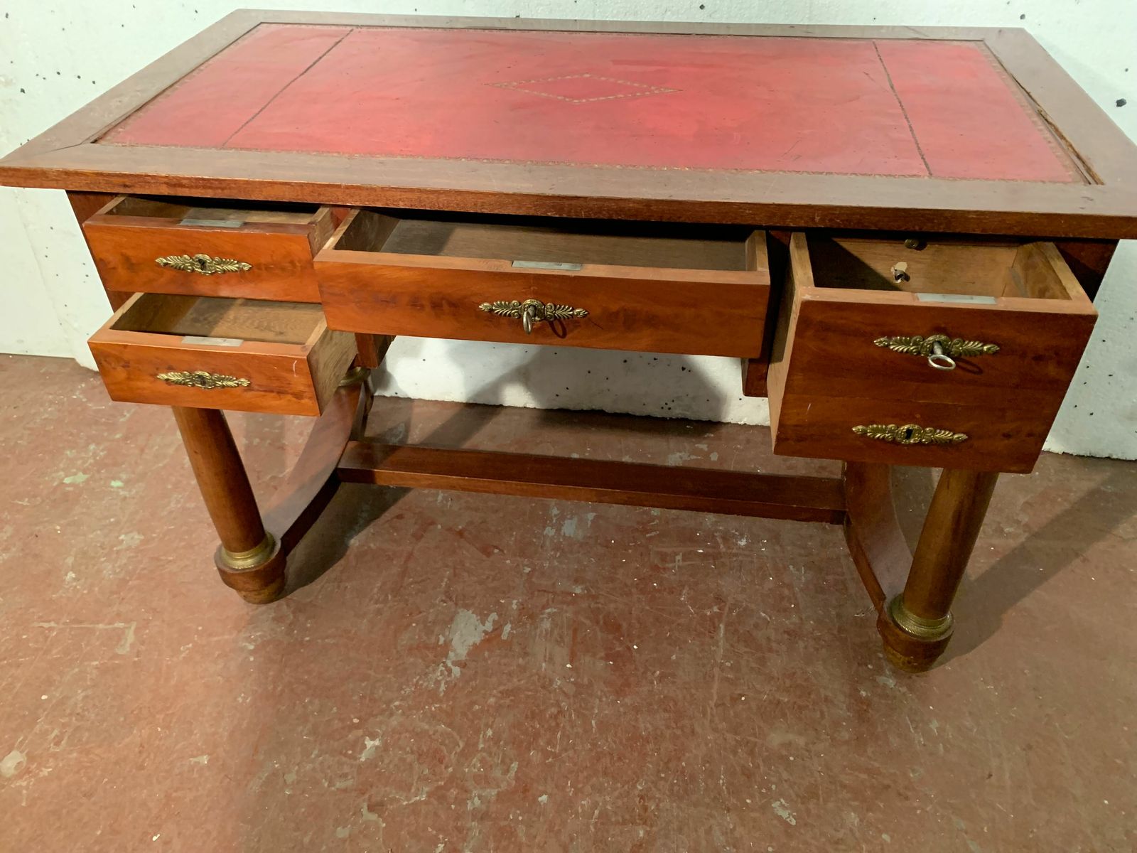 photo furniture Empire Style Desk In Mahogany And Veneer XX Century