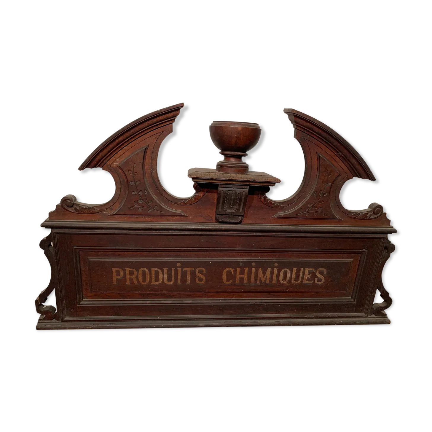 Pediment Or Top Of Furniture In Natural Wood XIX Century