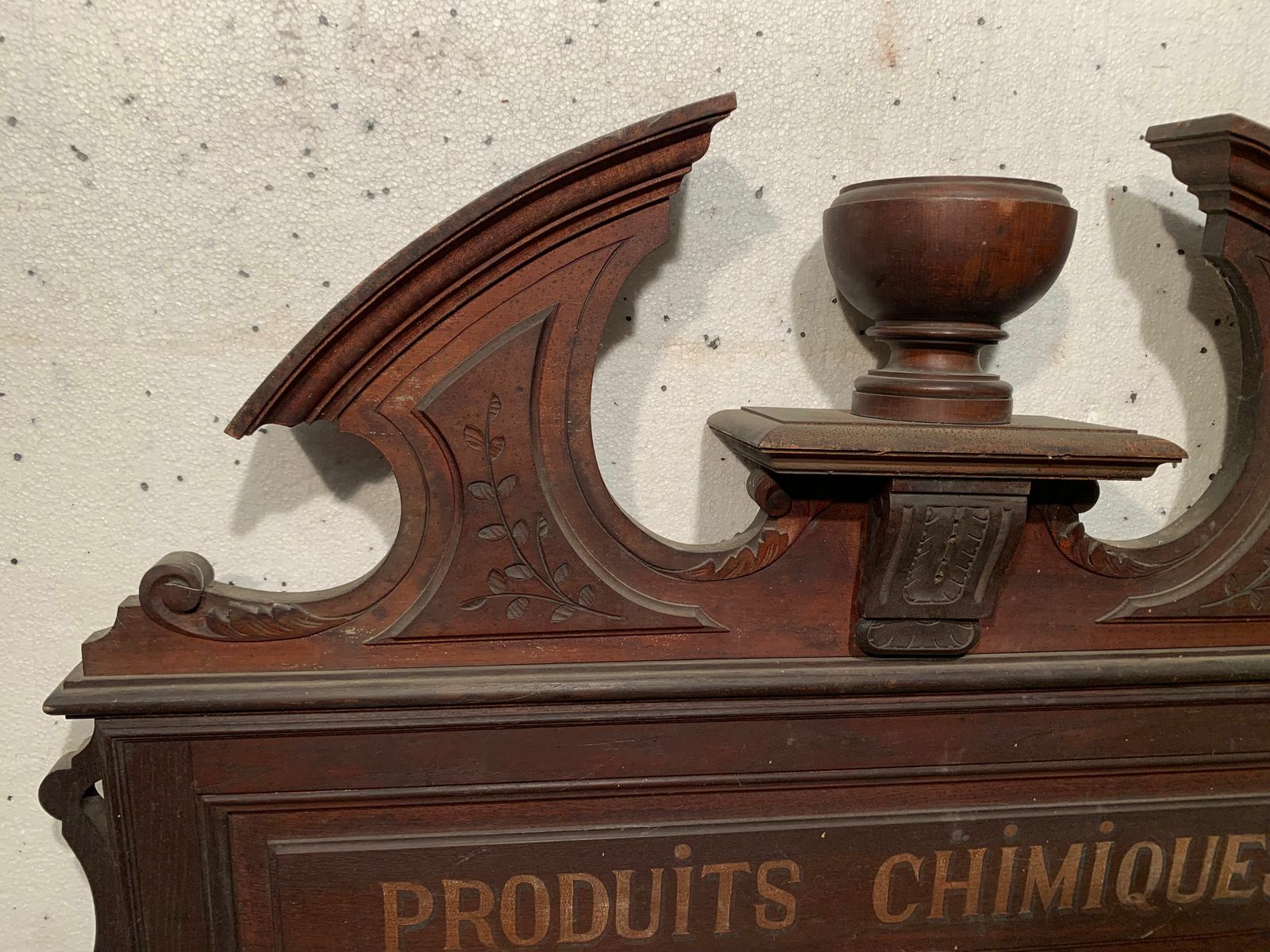Pediment Or Top Of Furniture In Natural Wood XIX Century photo for sale