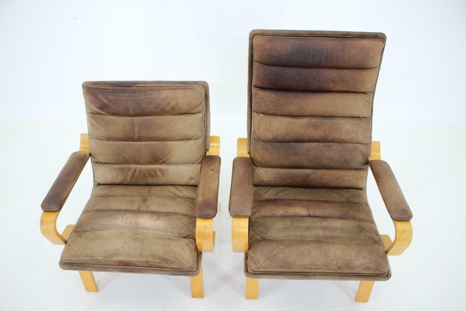 1970s Pair Of Yngve Ekström  Contino  Leather Armachair Sweden photo Furniture