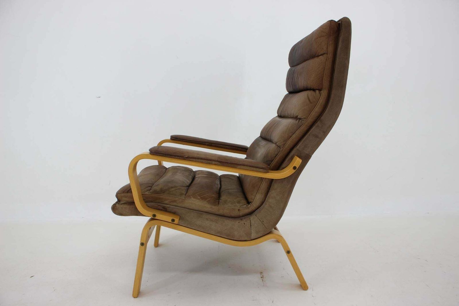 1970s Yngve Ekström "Contino" Leather Armchair,Sweden photo 840.0