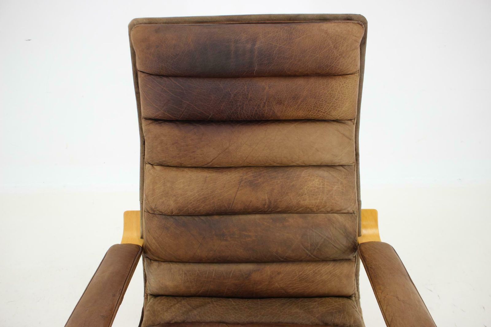 840.0 1970s Yngve Ekström "Contino" Leather Armchair,Sweden photo