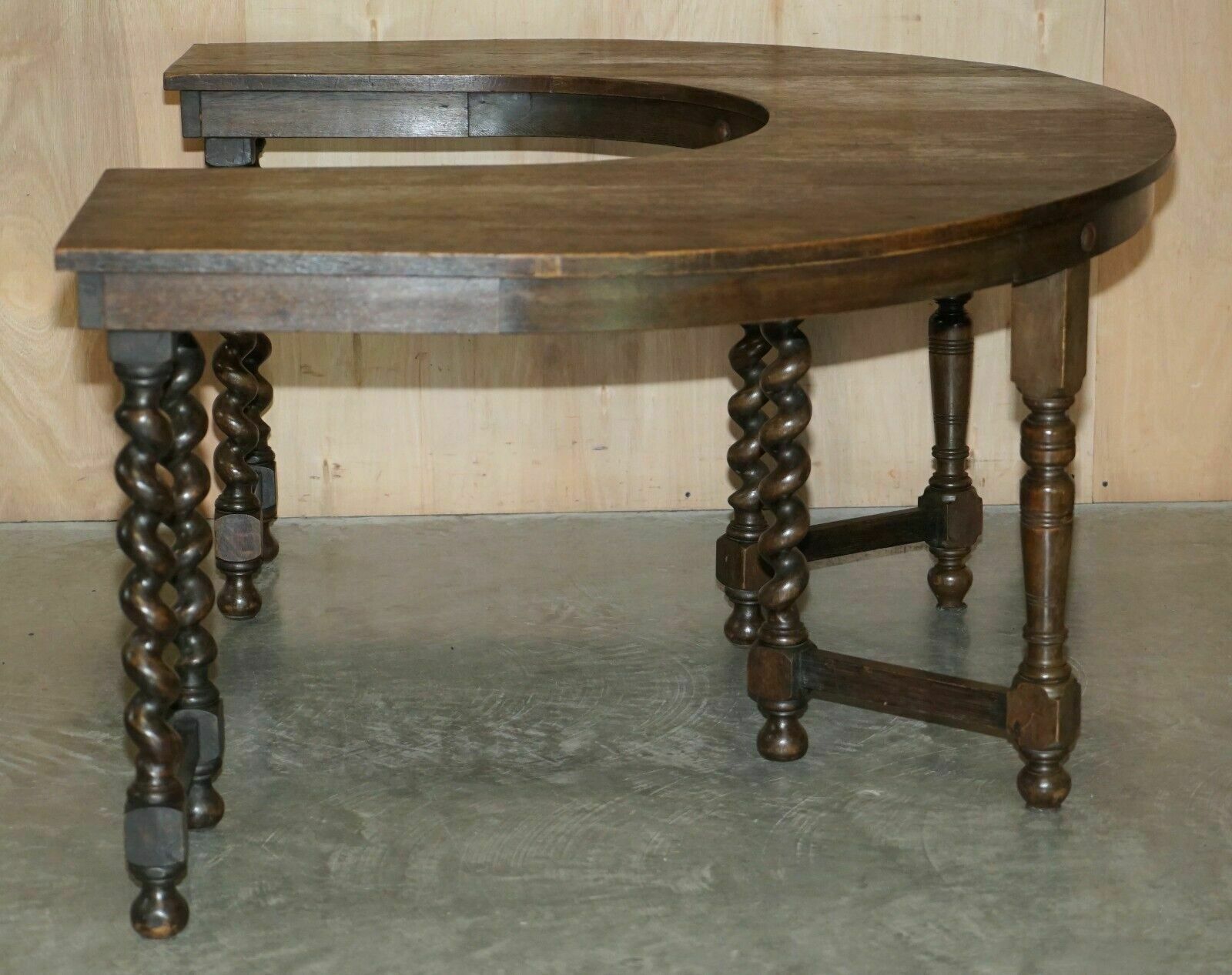3950.0 Rare & Collectable Antique Jacobean Revival Barley Twist Leg English Hunt Table photo